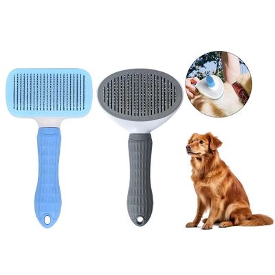 ซื้อ สีน้ําเงิน ทําความสะอาดตัวเอง หมาแปรง หมา Hair Deshedder กับฟังก์ชันนวด การผลิตออนไลน์