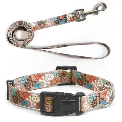 ซื้อ Eco Friendly Polyester Dog Leash Collar Set สูบลิเมชั่น แฮร์เนส คอและนําชุด การผลิตออนไลน์