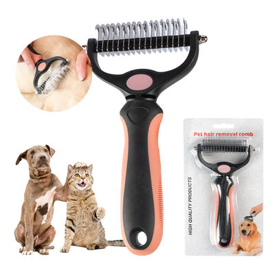 ซื้อ TPR เครื่องกําจัดขนสุนัข แปรงกวาดขนพกพาสองด้านสําหรับสุนัข การผลิตออนไลน์