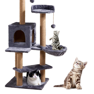 ซื้อ Big Cat Tree Scratch Post ดีไซน์เดิม สายหนังเท็จ พร้อมแผ่นกระดูกกระดูก การผลิตออนไลน์