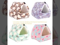 ชินชิลลา ฮามสเตอร์ เตียงผ้าฟลานนิลอ่อนนุ่ม สัตว์เลี้ยงขนาดเล็ก บ้านพิมพ์รูปแบบ กระต่ายหนู ฮามสเตอร์