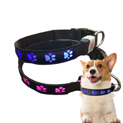 All Season LED Flashing Dog Collar ขนาดเล็ก ขนาดกลาง ขนาดใหญ่