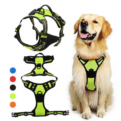 Neoprene Reflective Dog Harness Set ไม่มีลากคอและเชือก