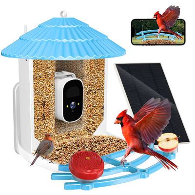 IP66 กันน้ํา 4MP Smart Bird Feeder 2.5L สัตว์ป่า Smart Bird Camera