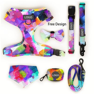 Neoprene Dog Harness And Leash Set ผู้ออกแบบส่วนบุคคลรูปแบบที่กําหนดเอง ไม่มีการดึง กระดานสัตว์เลี้ยงอ่อนสําหรับสุนัขขนาดเล็กและกลาง