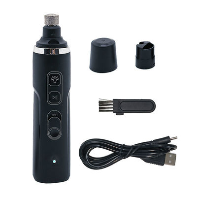 สีดํา USB ชาร์จ ไฟฟ้าสุนัขเล็บ clippers LED ไฟฟ้าสัตว์เลี้ยงเล็บตัด