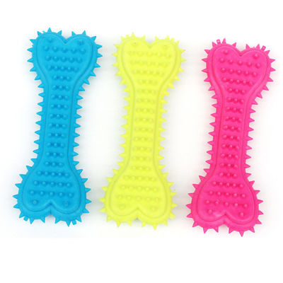 สุนัข สัตว์เลี้ยง ยางทนทาน รูปทรงกระดูกขา ไม้แปรงสีฟัน สะอาด รักษาสุนัข Bit Chew Toy