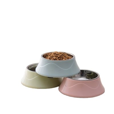 สแตนเลสสุนัข Bowl Cat Food Bowl Custom สีความจุ 400ML การออกแบบตามสั่ง