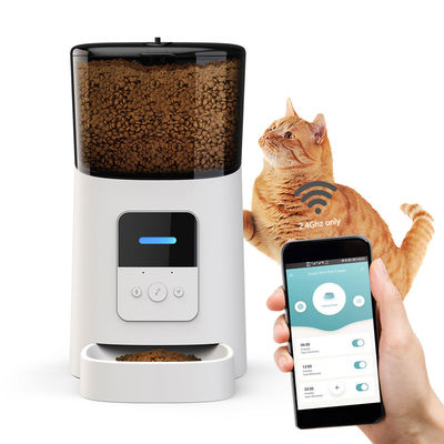 พลาสติก Smart pet feeder 600ml อัตโนมัติแมว feeder Wifi 110V-240V